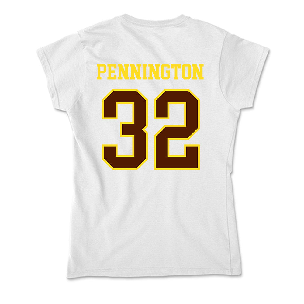Western Michigan - NCAA Football : Derek Pennington - Soft Style Women’s T-Shirt-1