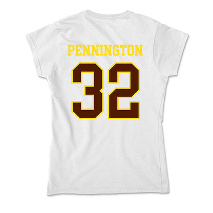 Western Michigan - NCAA Football : Derek Pennington - Soft Style Women’s T-Shirt-1