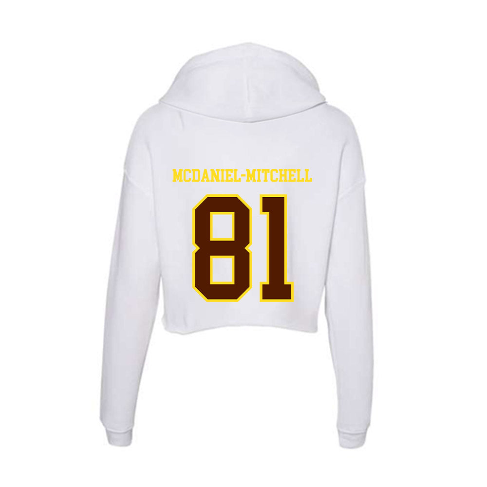 Western Michigan - NCAA Football : Earnest McDaniel-Mitchell - Women's Crop Fleece Hoodie-1