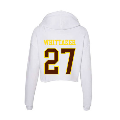 Western Michigan - NCAA Football : Jalen Whittaker - Women's Crop Fleece Hoodie-1