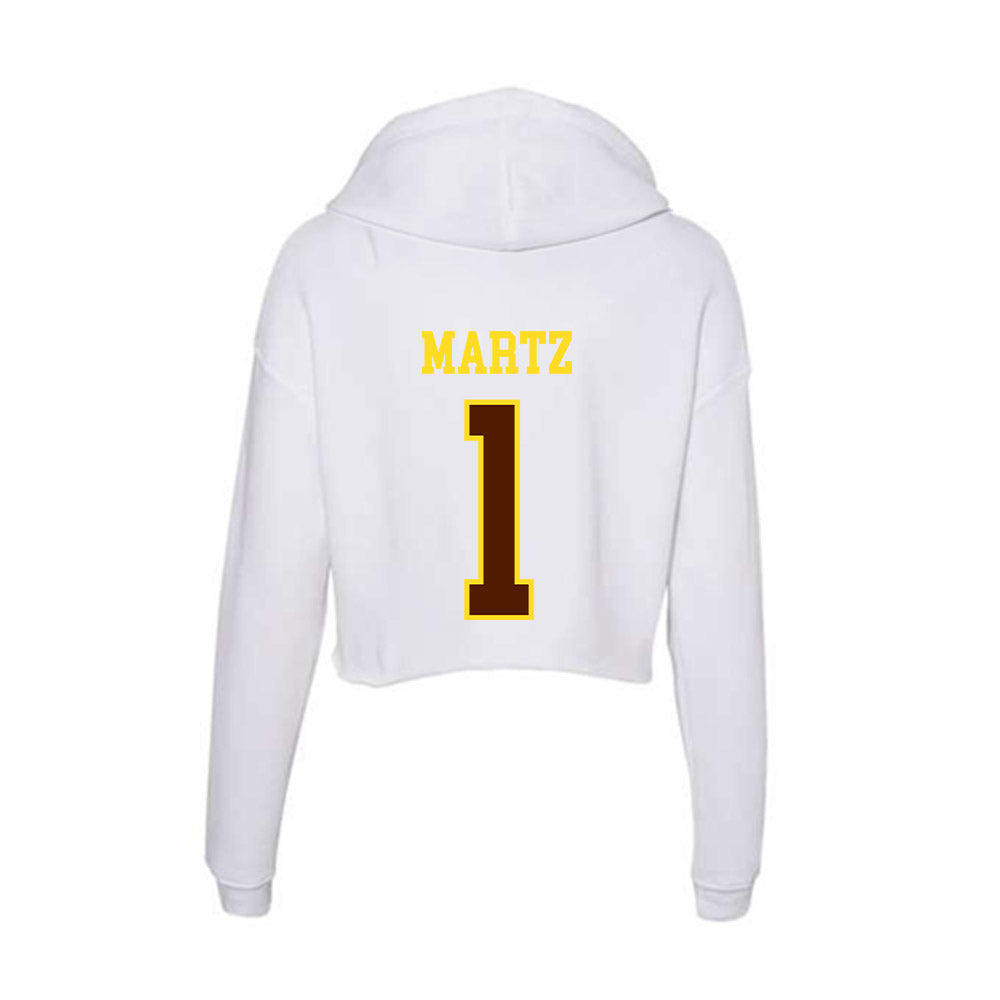 Western Michigan - NCAA Softball : Corinne Martz - Women's Crop Fleece Hoodie-1