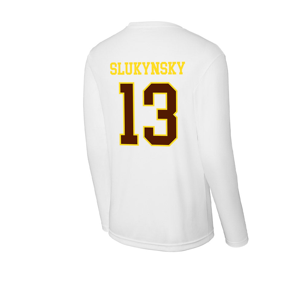 Western Michigan - NCAA Men's Ice Hockey : Grant Slukynsky - Activewear Long Sleeve T-Shirt-1