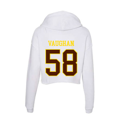 Western Michigan - NCAA Football : Liam Vaughan - Women's Crop Fleece Hoodie-1