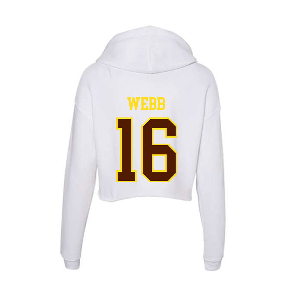 Western Michigan - NCAA Football : Corey Webb - Women's Crop Fleece Hoodie-1