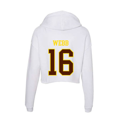 Western Michigan - NCAA Football : Corey Webb - Women's Crop Fleece Hoodie-1