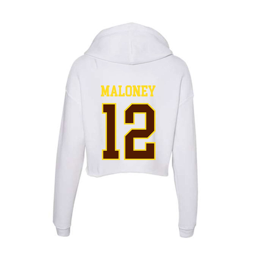 Western Michigan - NCAA Baseball : Michael Maloney - Women's Crop Fleece Hoodie-1