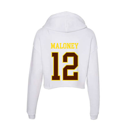 Western Michigan - NCAA Baseball : Michael Maloney - Women's Crop Fleece Hoodie-1