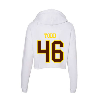 Western Michigan - NCAA Football : RJ Todd - Women's Crop Fleece Hoodie-1