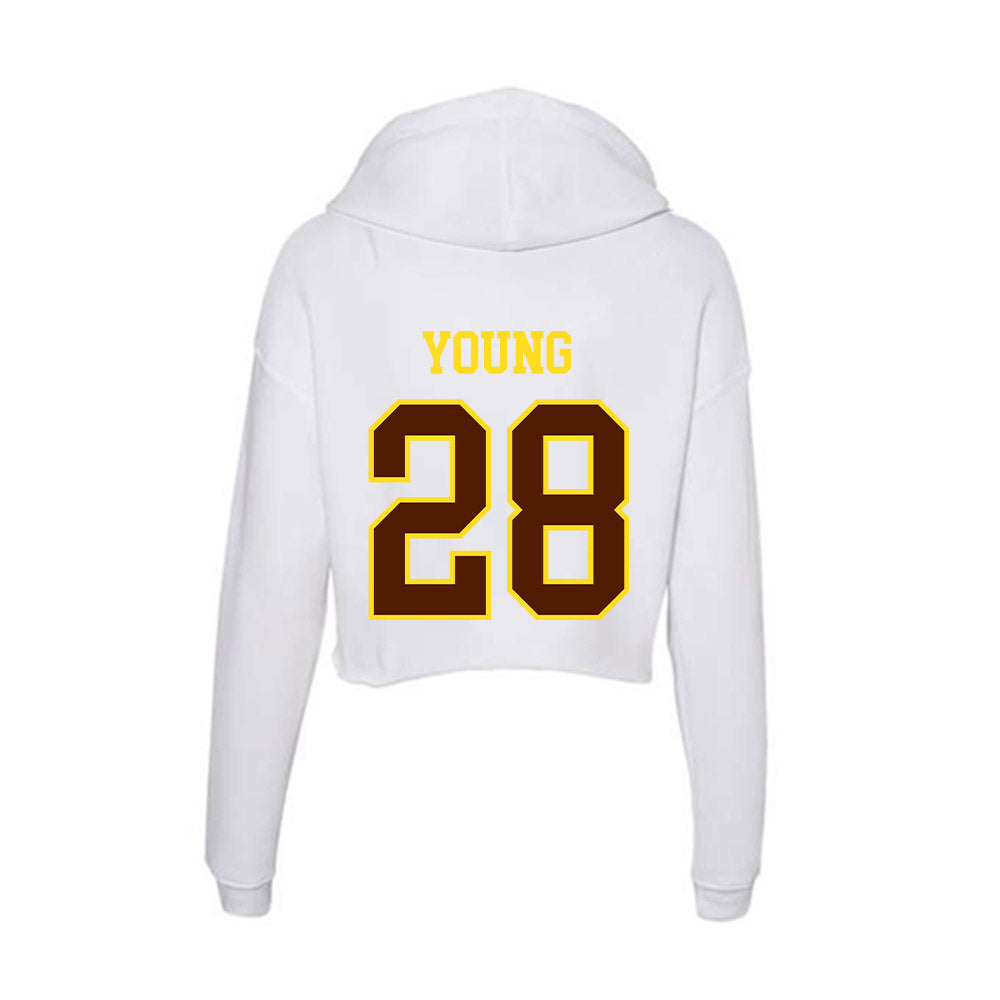 Western Michigan - NCAA Football : Jameson Young - Women's Crop Fleece Hoodie-1