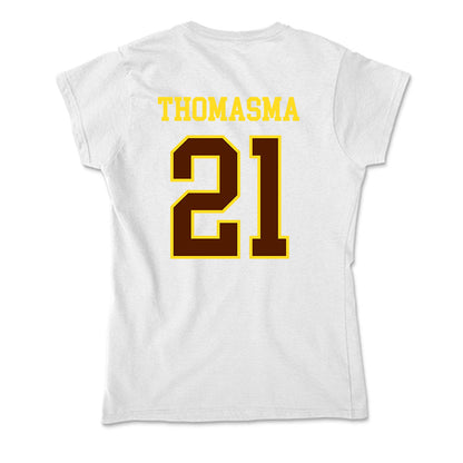 Western Michigan - NCAA Women's Soccer : heidi thomasma - Soft Style Women’s T-Shirt-1