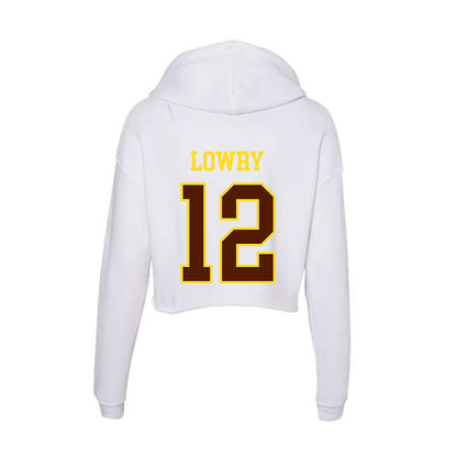 Western Michigan - NCAA Football : Broc Lowry - Women's Crop Fleece Hoodie-1