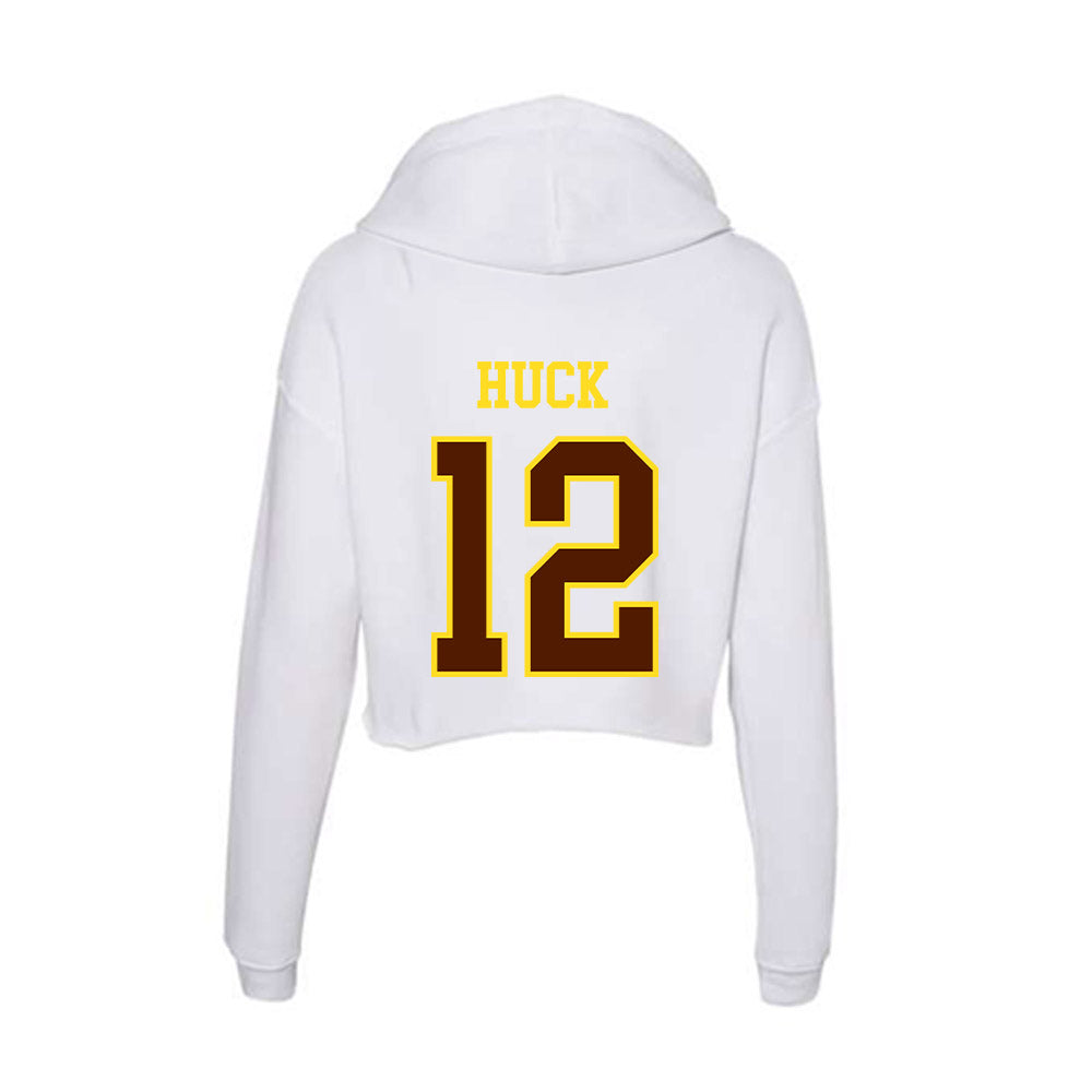 Western Michigan - NCAA Men's Ice Hockey : Samuel Huck - Women's Crop Fleece Hoodie-1