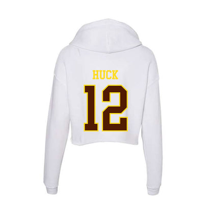 Western Michigan - NCAA Men's Ice Hockey : Samuel Huck - Women's Crop Fleece Hoodie-1