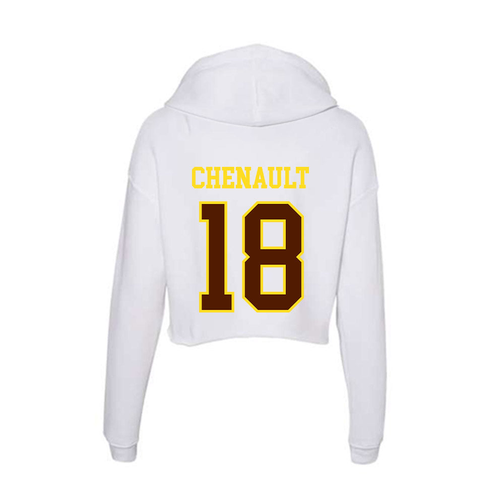 Western Michigan - NCAA Football : Aveion Chenault - Women's Crop Fleece Hoodie-1