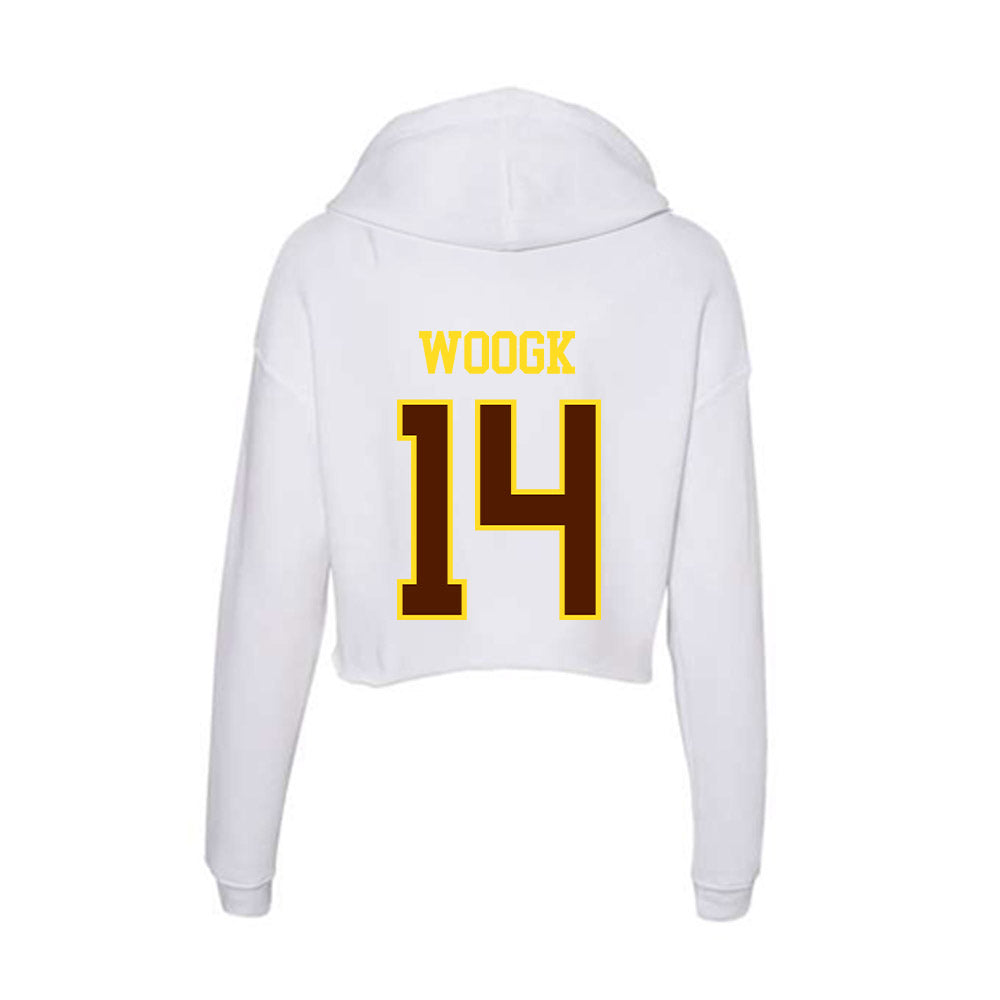 Western Michigan - NCAA Men's Ice Hockey : Colby Woogk - Women's Crop Fleece Hoodie-1
