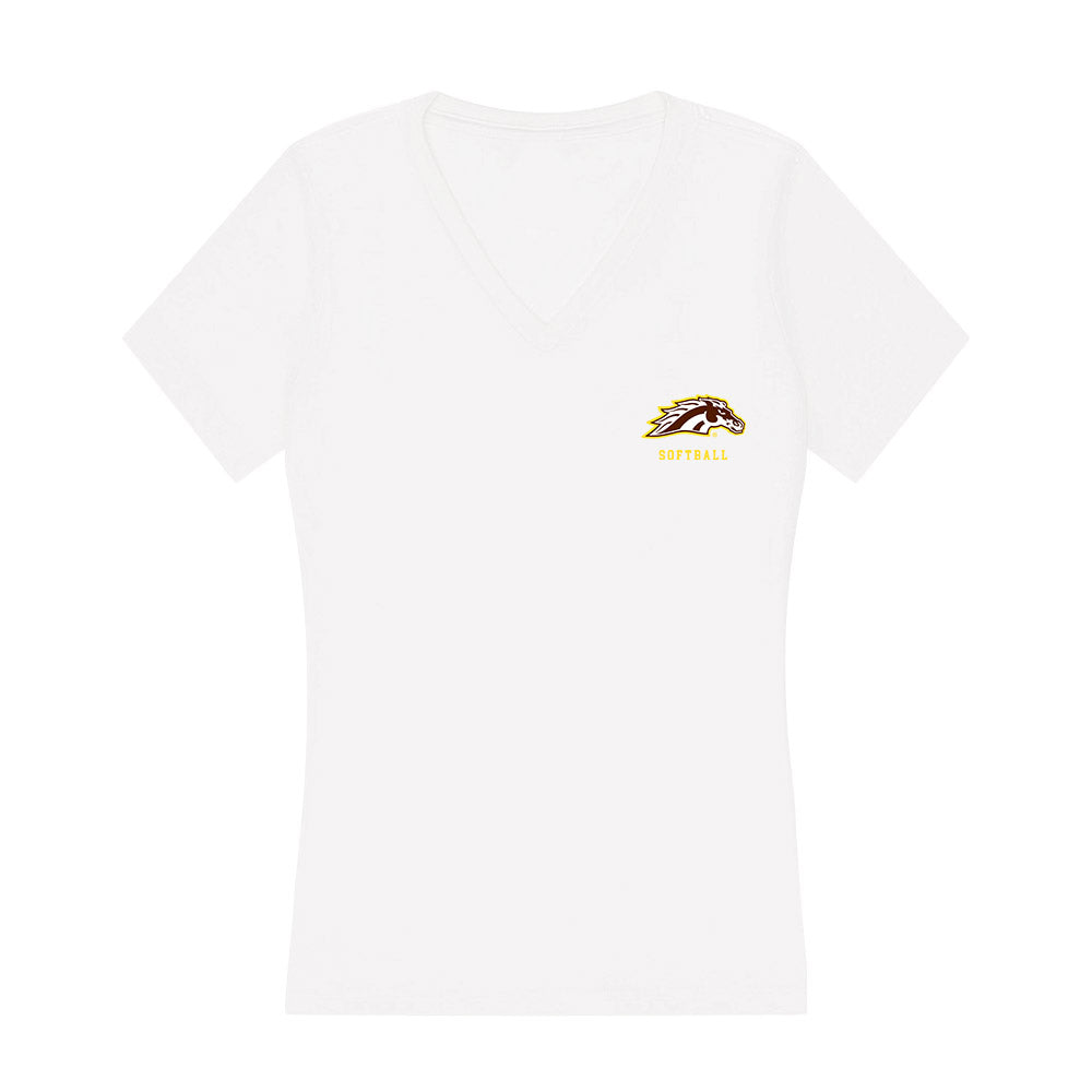 Western Michigan - NCAA Softball : Jordan Smith - Women's V-Neck T-Shirt-0