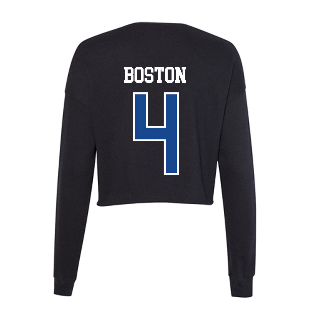Hampton - NCAA Women's Basketball : Arlisha Boston - Classic Shersey Women's Cropped Crew Fleece-1