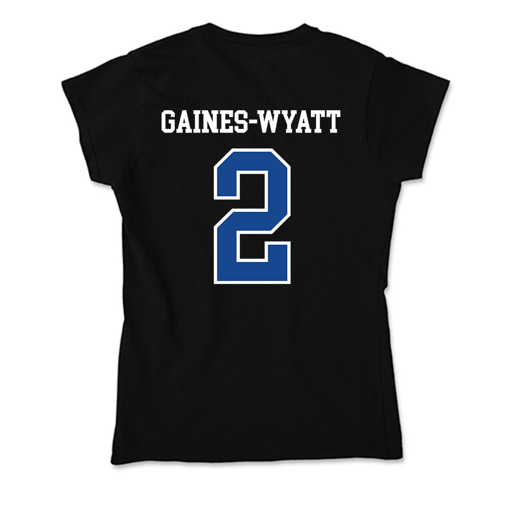 Hampton - NCAA Men's Basketball : Jalyke Gaines-Wyatt - Classic Shersey Soft Style Women’s T-Shirt-1