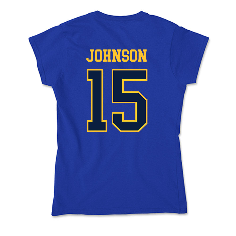 East Tennessee State - NCAA Football : Ewan Johnson - Soft Style Women’s T-Shirt-1