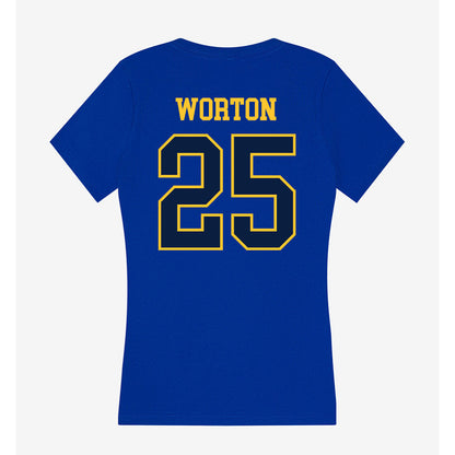 East Tennessee State - NCAA Men's Soccer : Shewit Worton - Women's V-Neck T-Shirt-1