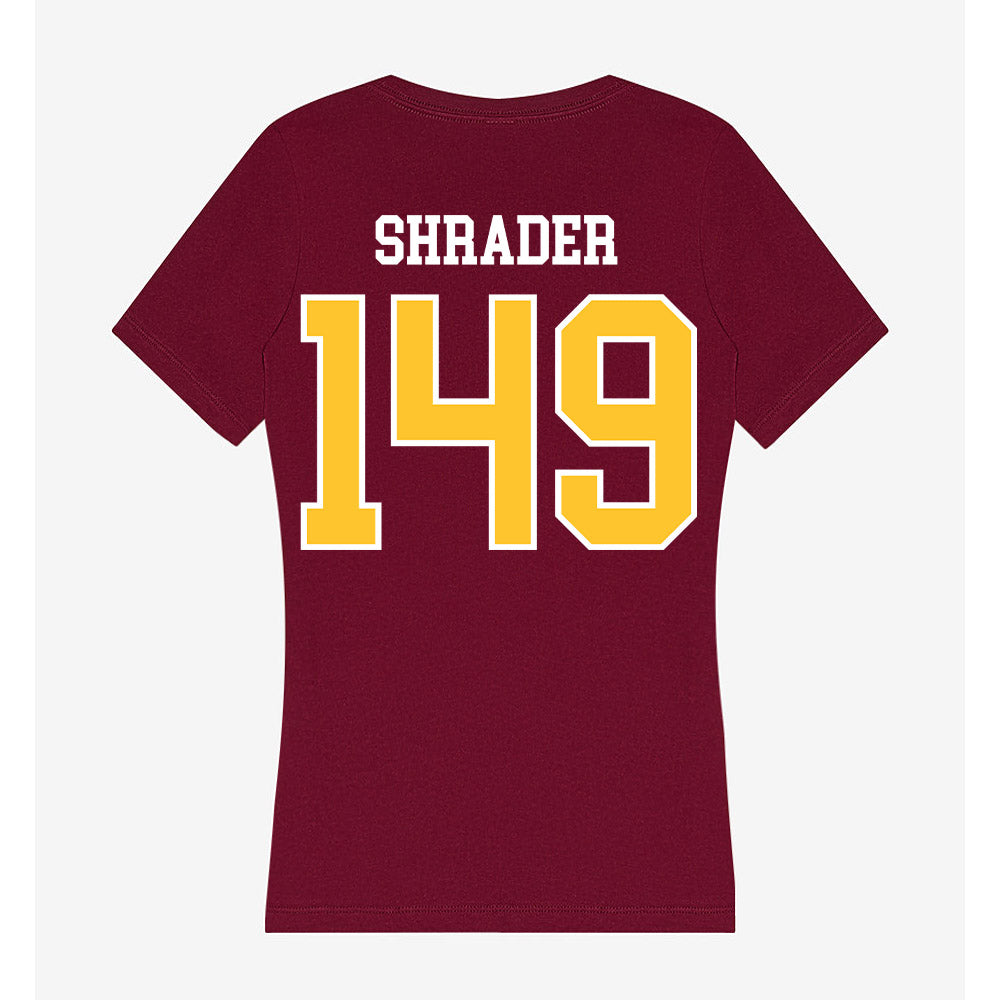 Central Michigan - NCAA Wrestling : Mason Shrader - Women's V-Neck T-Shirt-1