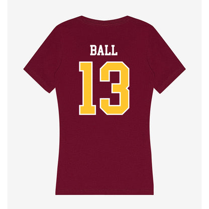 Central Michigan - NCAA Baseball : Nathan Ball - Women's V-Neck T-Shirt-1