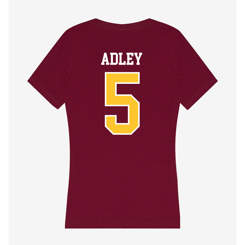 Central Michigan - NCAA Men's Basketball : Tamario Adley - Women's V-Neck T-Shirt-1