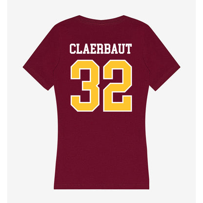 Central Michigan - NCAA Men's Basketball : Nathan Claerbaut - Women's V-Neck T-Shirt-1