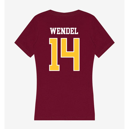 Central Michigan - NCAA Softball : Madison Wendel - Women's V-Neck T-Shirt-1