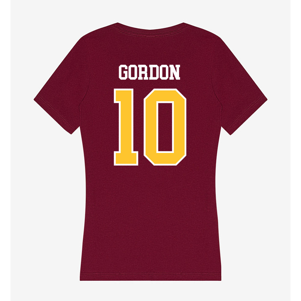 Central Michigan - NCAA Football : Elijah Gordon - Women's V-Neck T-Shirt-1