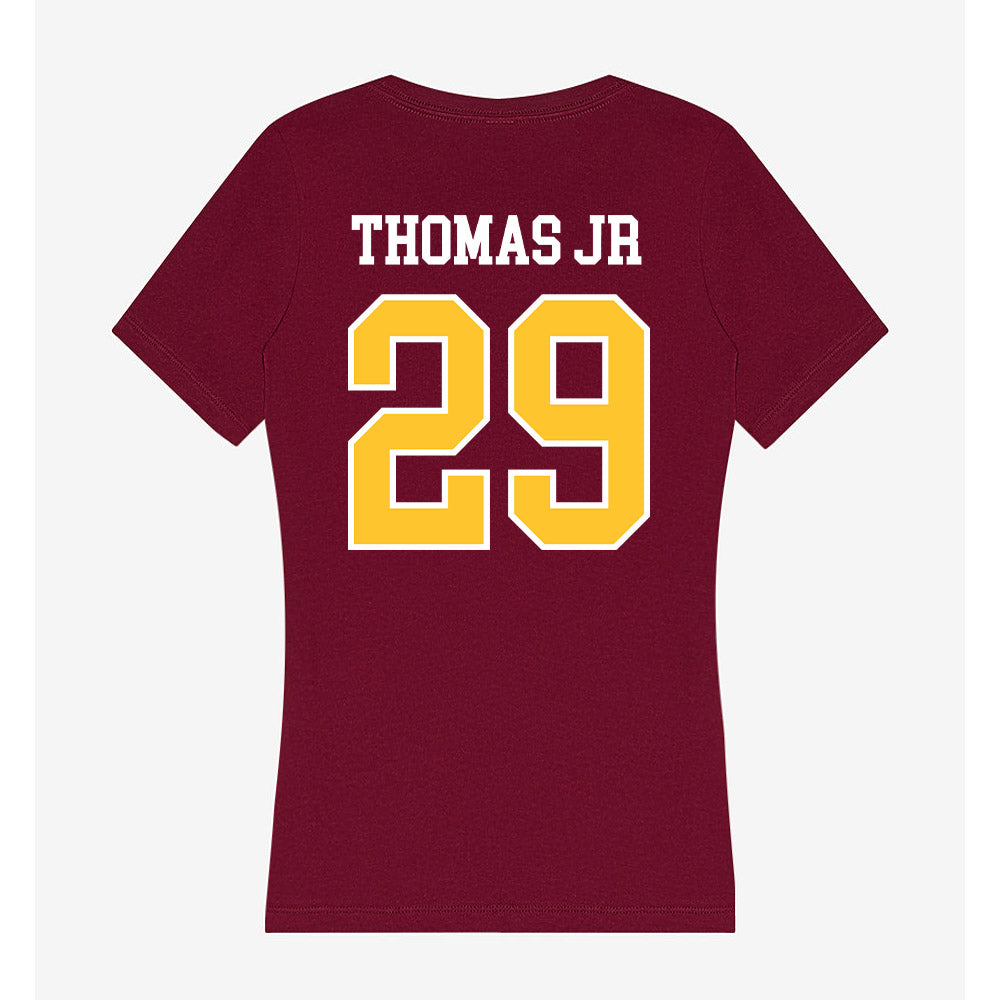Central Michigan - NCAA Football : Andre Thomas Jr - Women's V-Neck T-Shirt-1