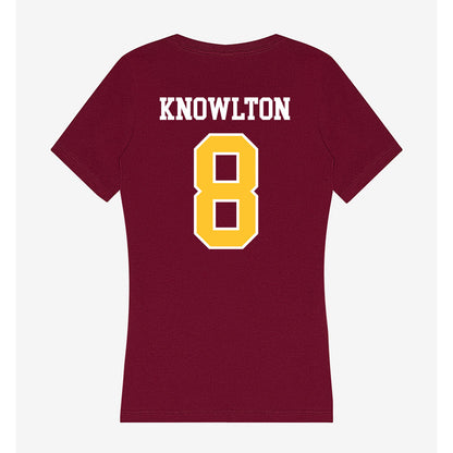Central Michigan - NCAA Baseball : Zach Knowlton - Women's V-Neck T-Shirt-1