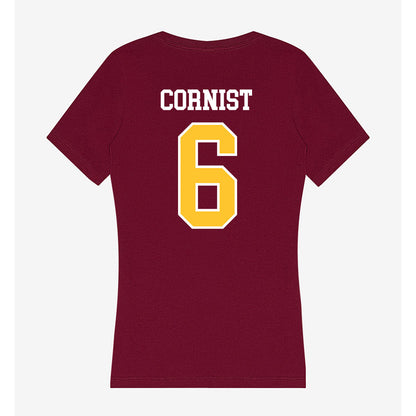 Central Michigan - NCAA Football : Trey Cornist - Women's V-Neck T-Shirt-1