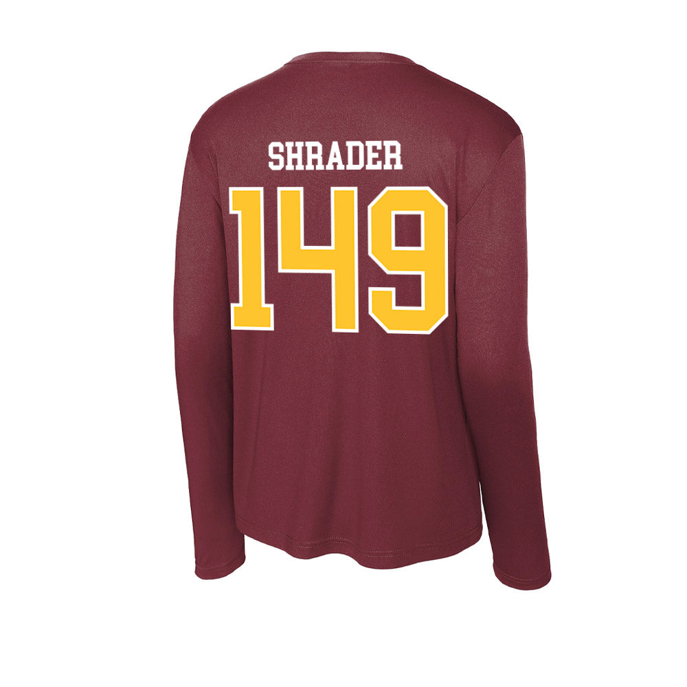 Central Michigan - NCAA Wrestling : Mason Shrader - Activewear Long Sleeve T-Shirt-1