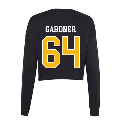 Northern Arizona - NCAA Football : Jace Gardner - Women's Cropped Crew Fleece-1
