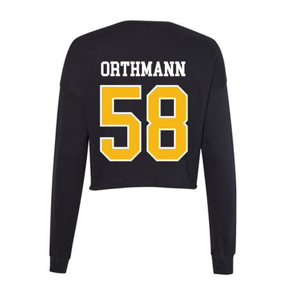 Northern Arizona - NCAA Football : Matthew Orthmann - Women's Cropped Crew Fleece-1