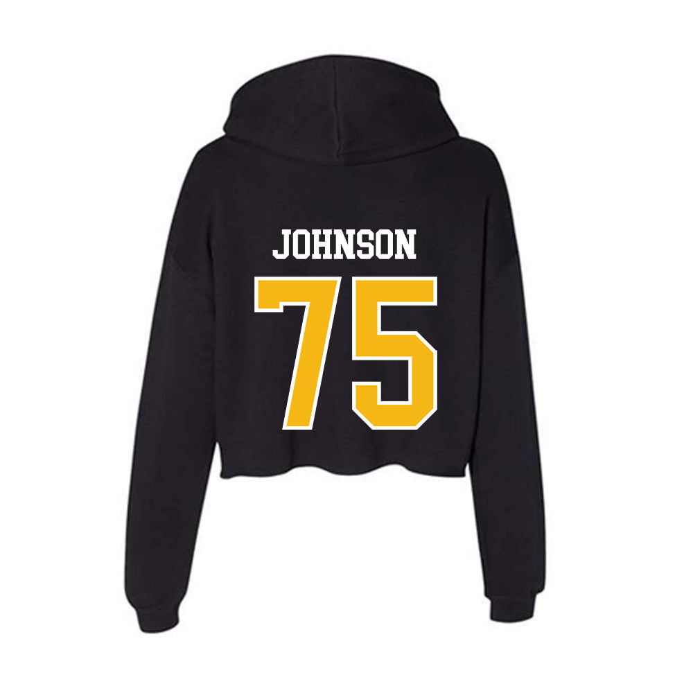 Northern Arizona - NCAA Football : Corey Johnson - Women's Crop Fleece Hoodie-1