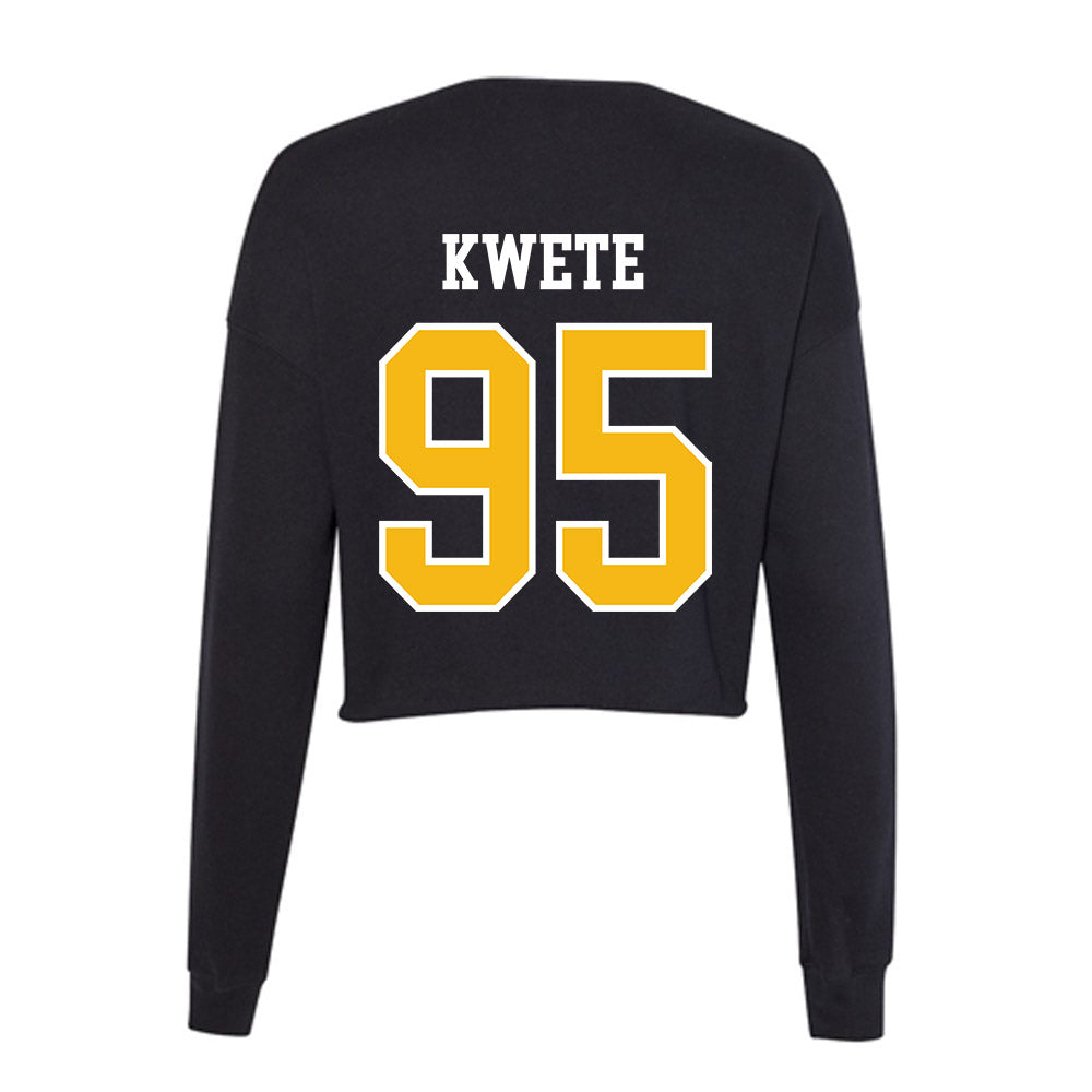 Northern Arizona - NCAA Football : Richard Kwete - Women's Cropped Crew Fleece-1