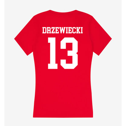 New Mexico - NCAA Football : Luke Drzewiecki - Women's V-Neck T-Shirt-1