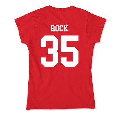 New Mexico - NCAA Men's Basketball : JT Rock - Soft Style Women’s T-Shirt-1