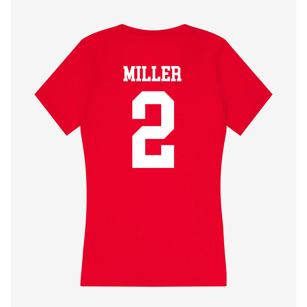 New Mexico - NCAA Men's Basketball : Tajavis Miller - Women's V-Neck T-Shirt-1