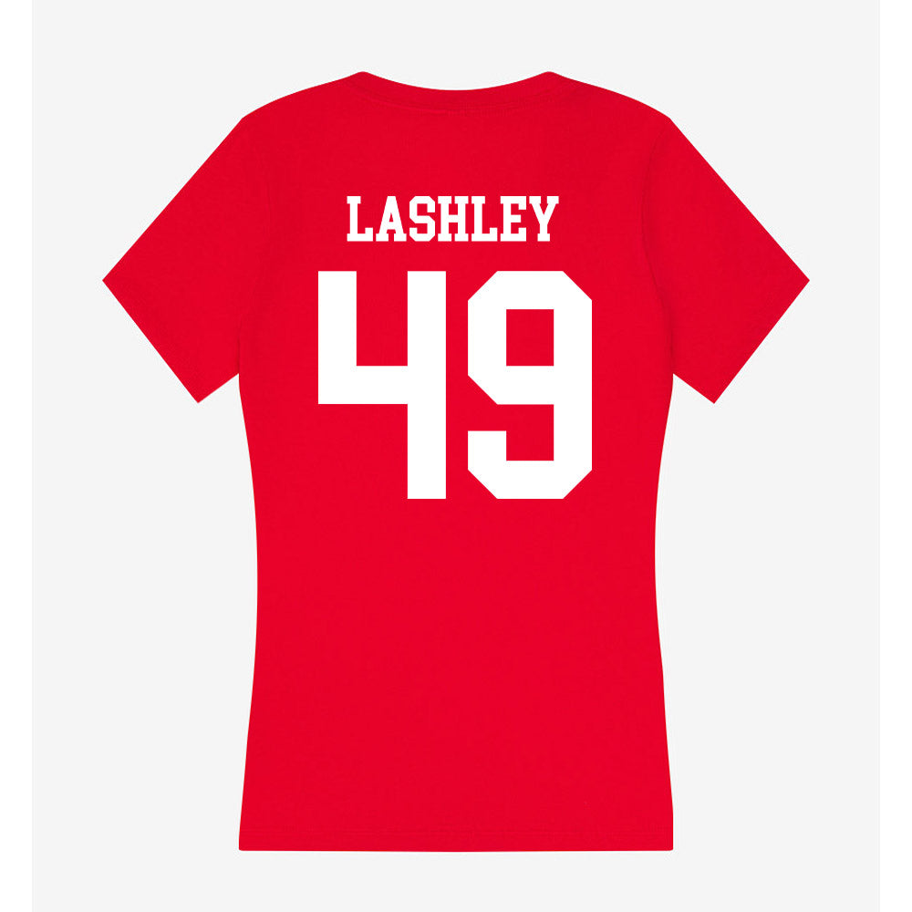 New Mexico - NCAA Football : Matthew Lashley - Women's V-Neck T-Shirt-1