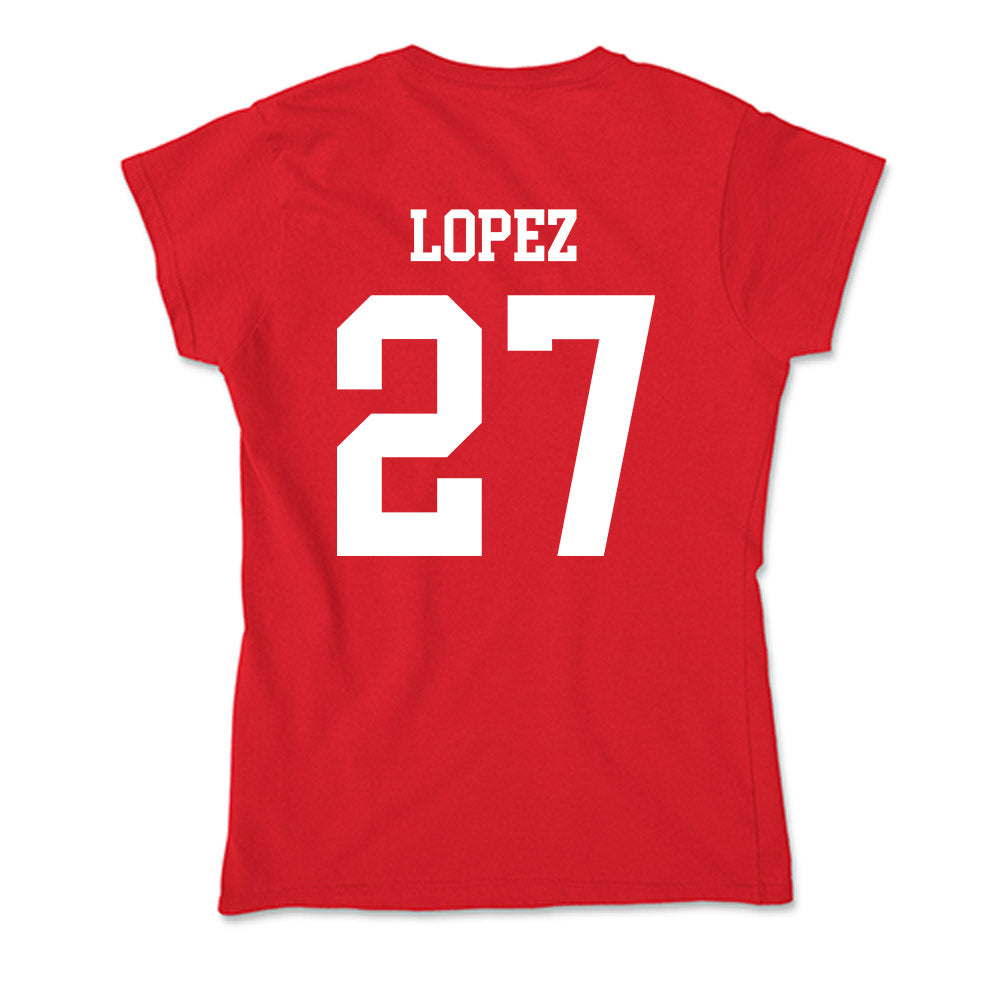 New Mexico - NCAA Baseball : David Lopez - Soft Style Women’s T-Shirt-1
