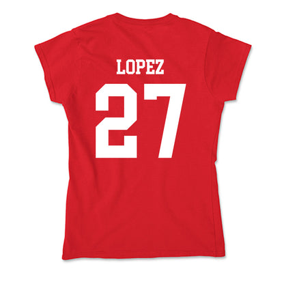 New Mexico - NCAA Baseball : David Lopez - Soft Style Women’s T-Shirt-1