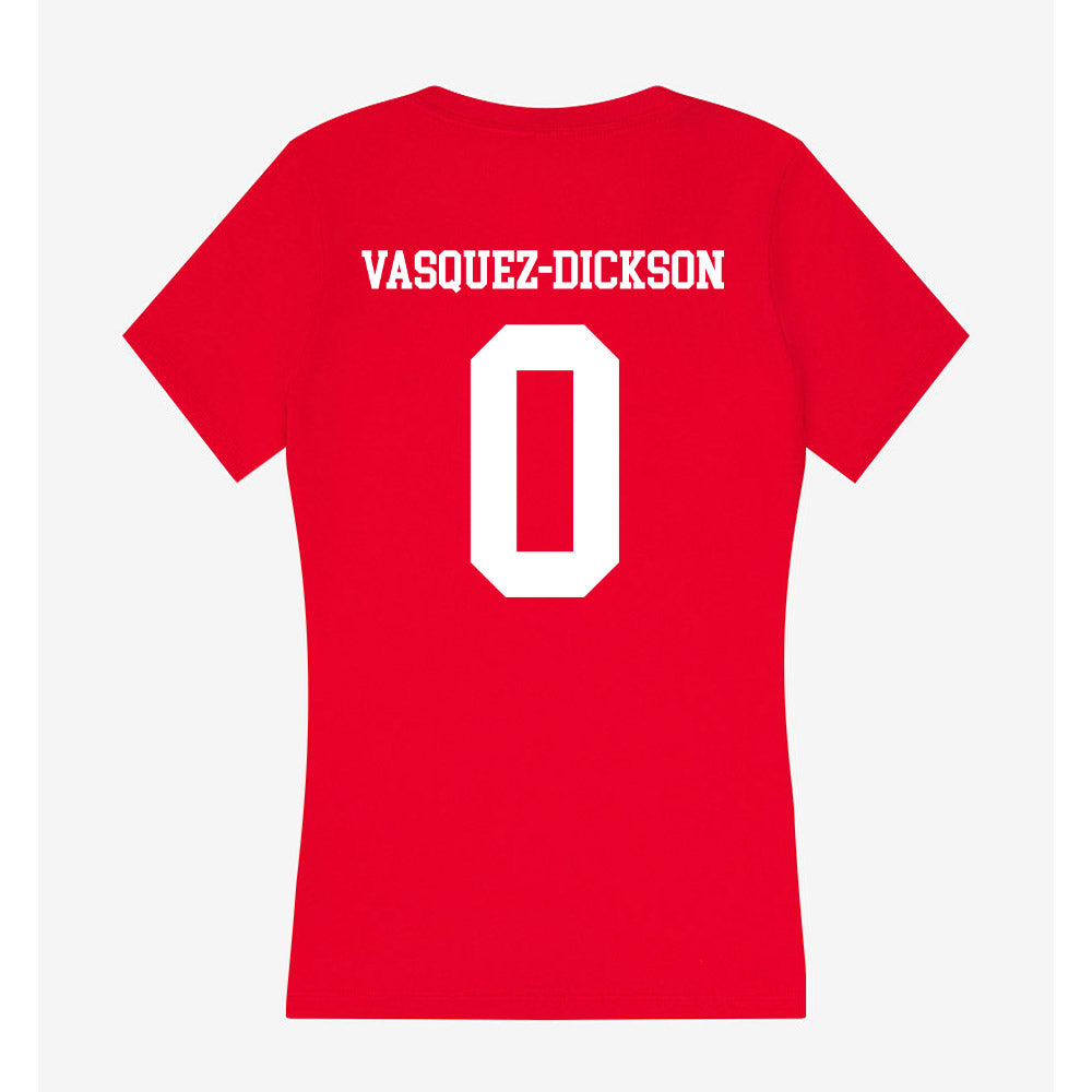 New Mexico - NCAA Softball : DeNae Vasquez-Dickson - Women's V-Neck T-Shirt-1
