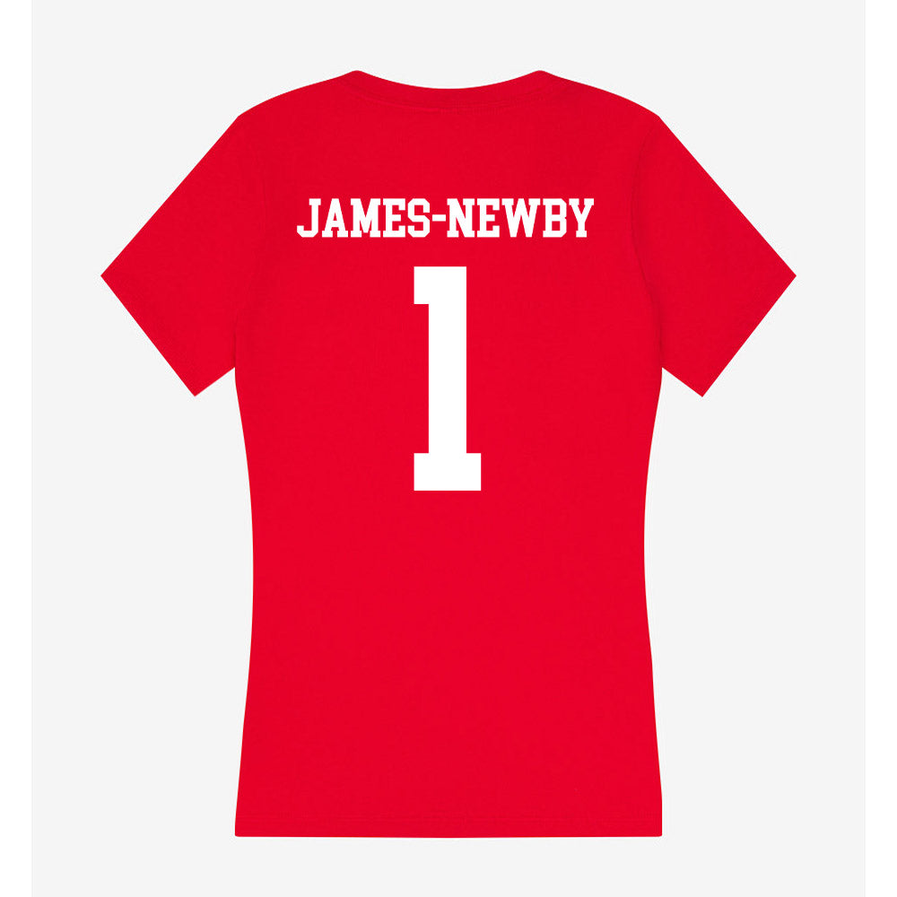 New Mexico - NCAA Football : Keyshawn James-Newby - Women's V-Neck T-Shirt-1