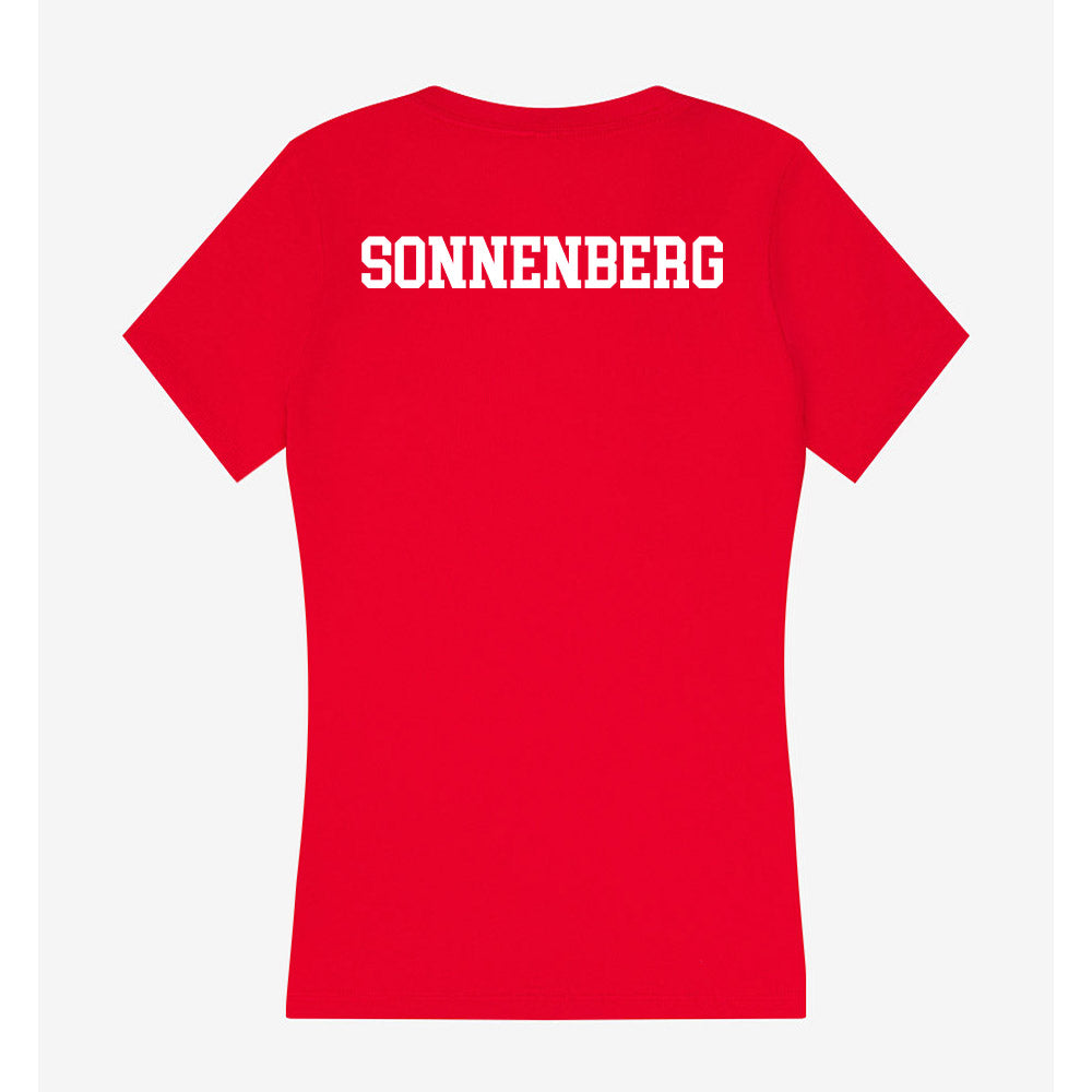 New Mexico - NCAA Men's Golf : Clark Sonnenberg - Women's V-Neck T-Shirt-1