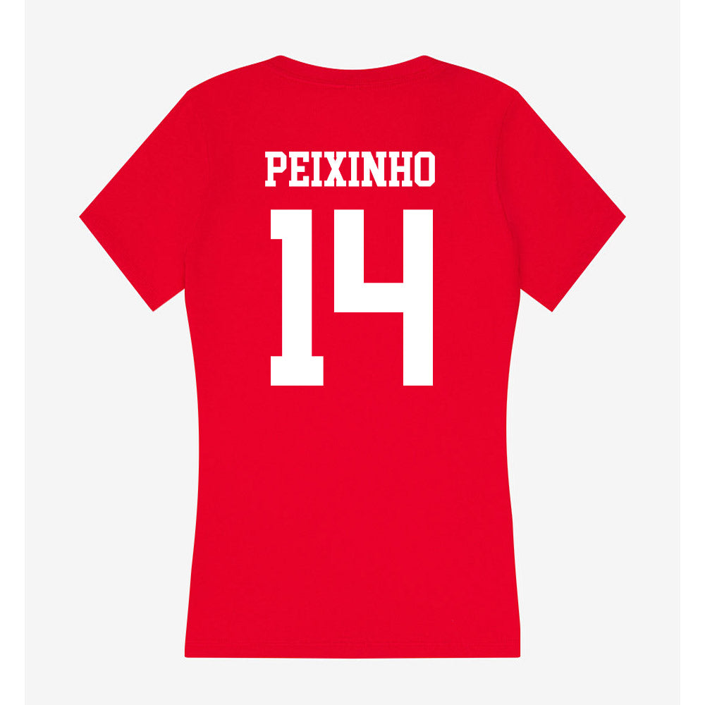 New Mexico - NCAA Women's Basketball : Leonor Peixinho - Women's V-Neck T-Shirt-1