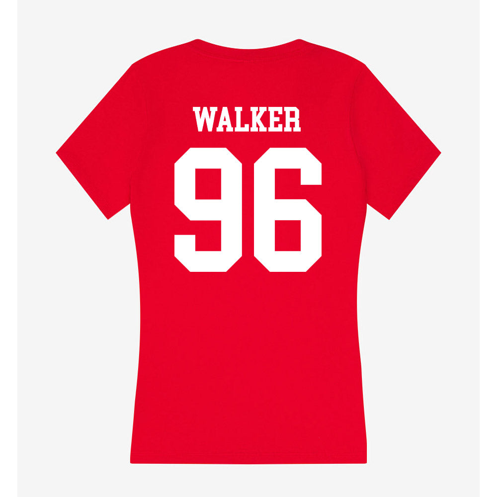 New Mexico - NCAA Football : Garrison Walker - Women's V-Neck T-Shirt-1