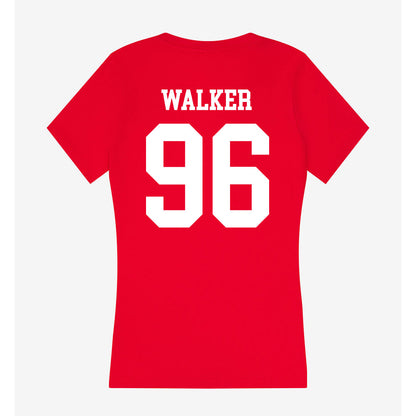 New Mexico - NCAA Football : Garrison Walker - Women's V-Neck T-Shirt-1